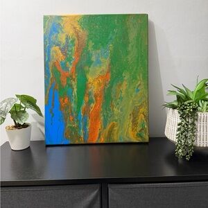 Original Abstract Art 16x20 One Of Kind Handmade Painting On Canvas